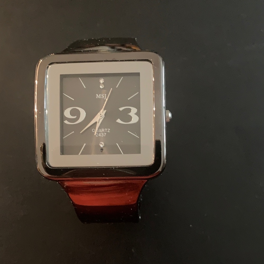 🔋included - MSI Stylish Silver Cocoa Coloured Watch